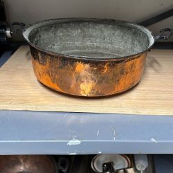 antique copper cooking pot