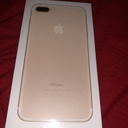 New Sealed Box iPhone 7 Plus Gold 128gb Never Opened Rare 1 Year Apple Warranty  