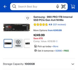 Samsung 990 pro SSD 1tb