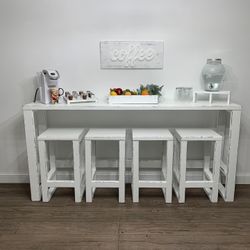 Console Sofa | Entryway Accent | Serving Buffet Bar Table | Rustic | Farmhouse | Vintage | Handmade