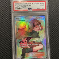 Gardenia Full Art PSA Graded 9 *MINT* Sun & Moon Ultra Prism 149/156 Trainer Pokemon Slab CGC Waifu BGS