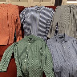 Lot Of 5 Ralph Lauren Polo Classic Dress Shirts Like New