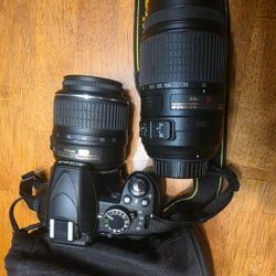 Nikon D3100 With DX 55-300mm Lens and 18-55 Lens