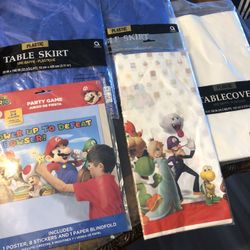 Super Mario Party Decor 4 Tables Cover And A Game 