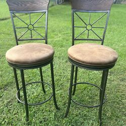 2-SWIVEL BAR CHAIRS
