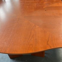 Chain Made Desk Comes With Four Chairs And 118 Inch Leaf Extension