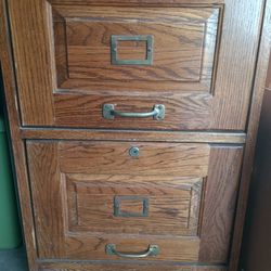 Solid oak File cabinet
