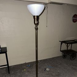Antique Lamp With Glass Shade