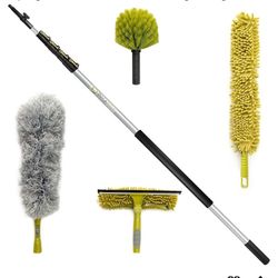 DOCA Cleaning Kit and Window Washing Kit with 7-30 Ft Telescoping Extension Pole