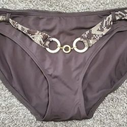 Women's Coco Reef Belted Bikini Bottoms Size XL Brown