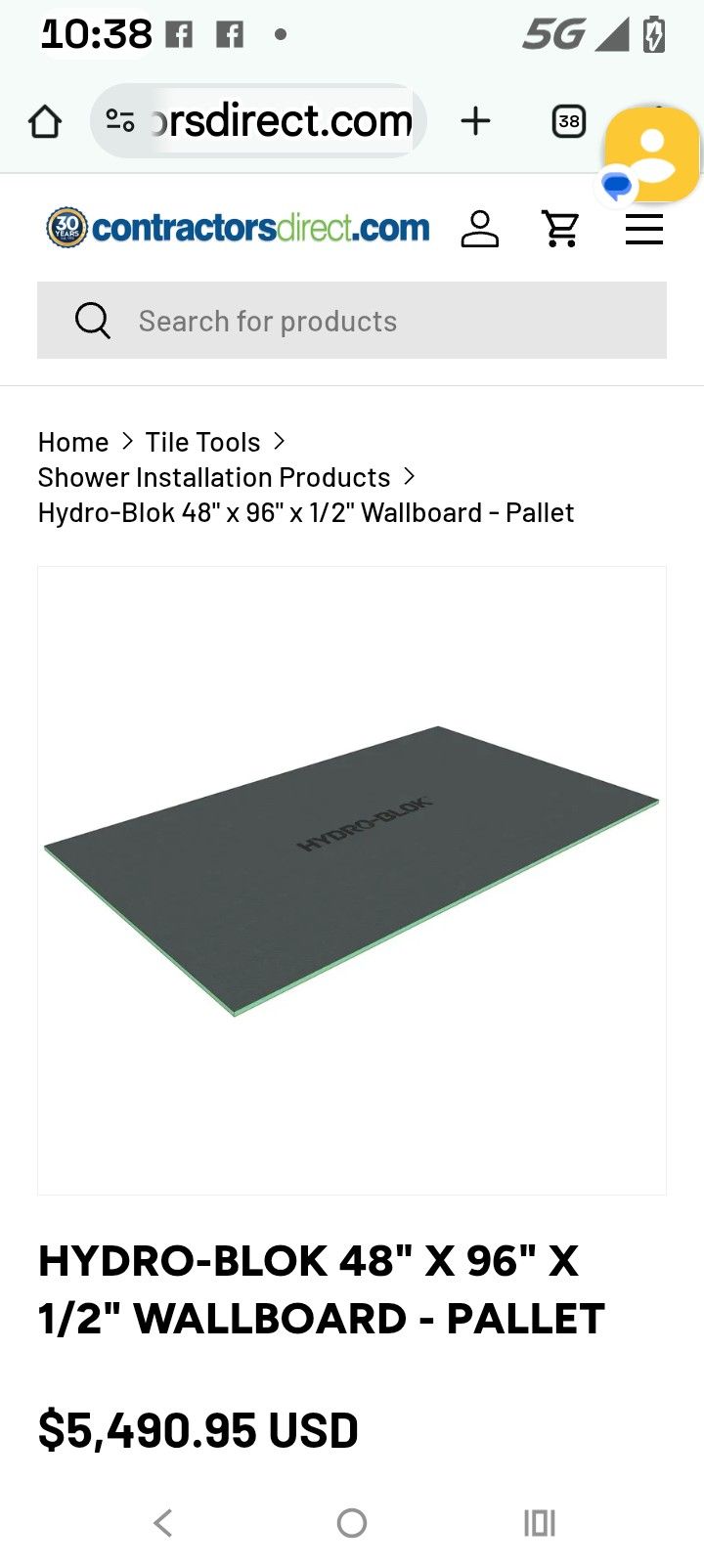 Hydro-blok Wallboard