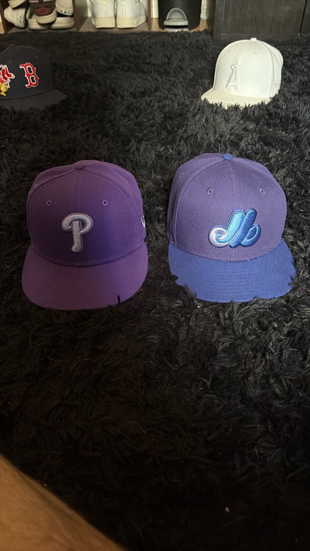 Brand New Phillies And Expos Fitted Hats