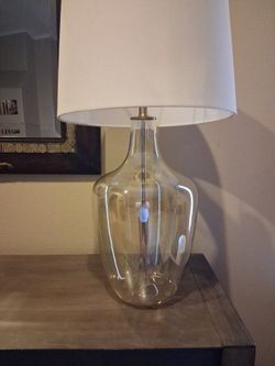 Anna 31" Tall Jar modern lamp champagne glass