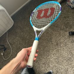Womens Wilson Serena Blue And White Adult Tennis Racket