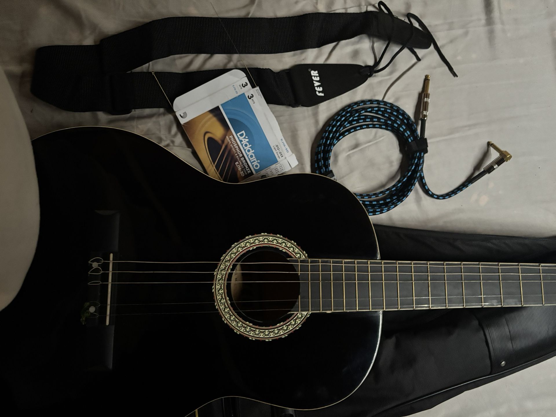 Black acoustic Guitar 