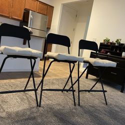 Bar Stools, book case, Living room Chair.  Cubby Holes and Drawers