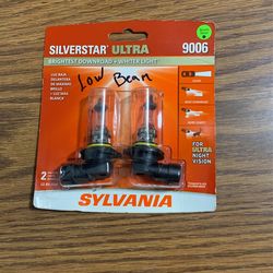 LIGHTBULBS SYLVANIA SILVERSTAR, LOW BEAM AND HIGH BEAM =$75.00 FOR THE PAIR OR $40 EACH (auto parts Stores $56 Each )