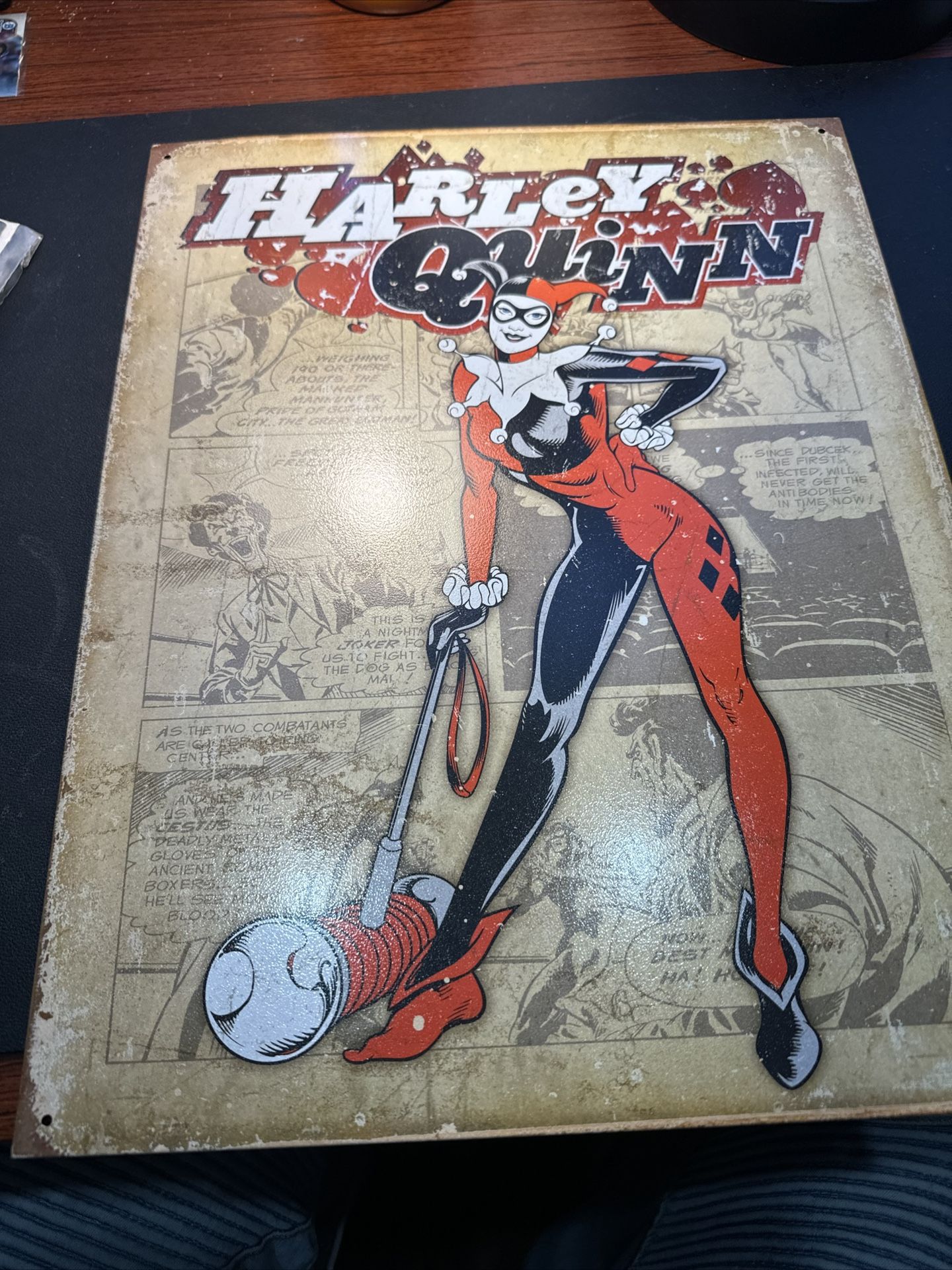 12 1/2" X 16" HARLEY QUINN RETRO METAL SIGN NEW