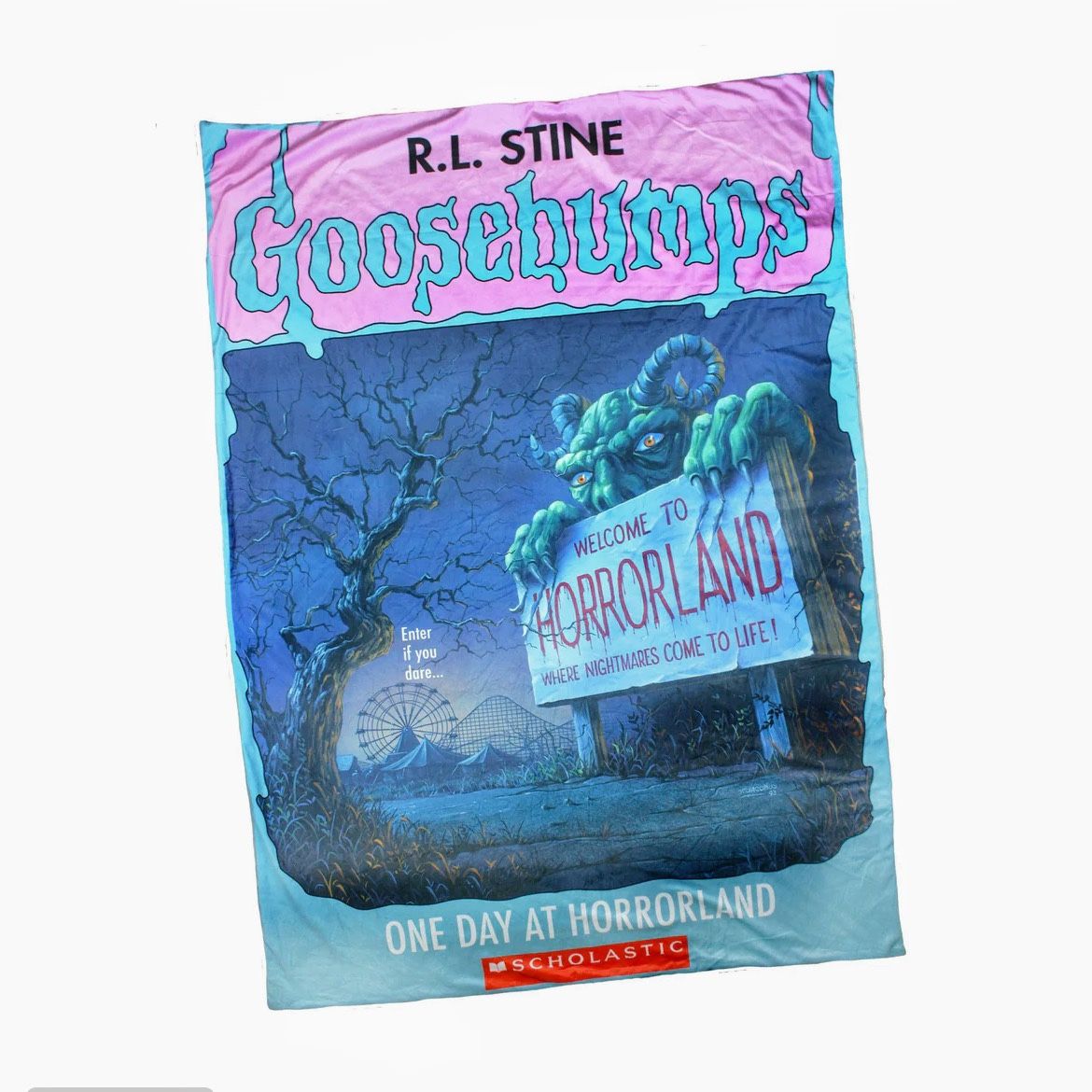 Creepy Company Goosebumps One Day at Horrorland Fleece Blanket 40” x 60”