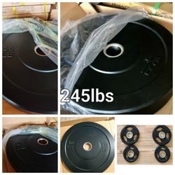 Brand New Bumper Weight Plates Set 245lbs FIRM PRICE