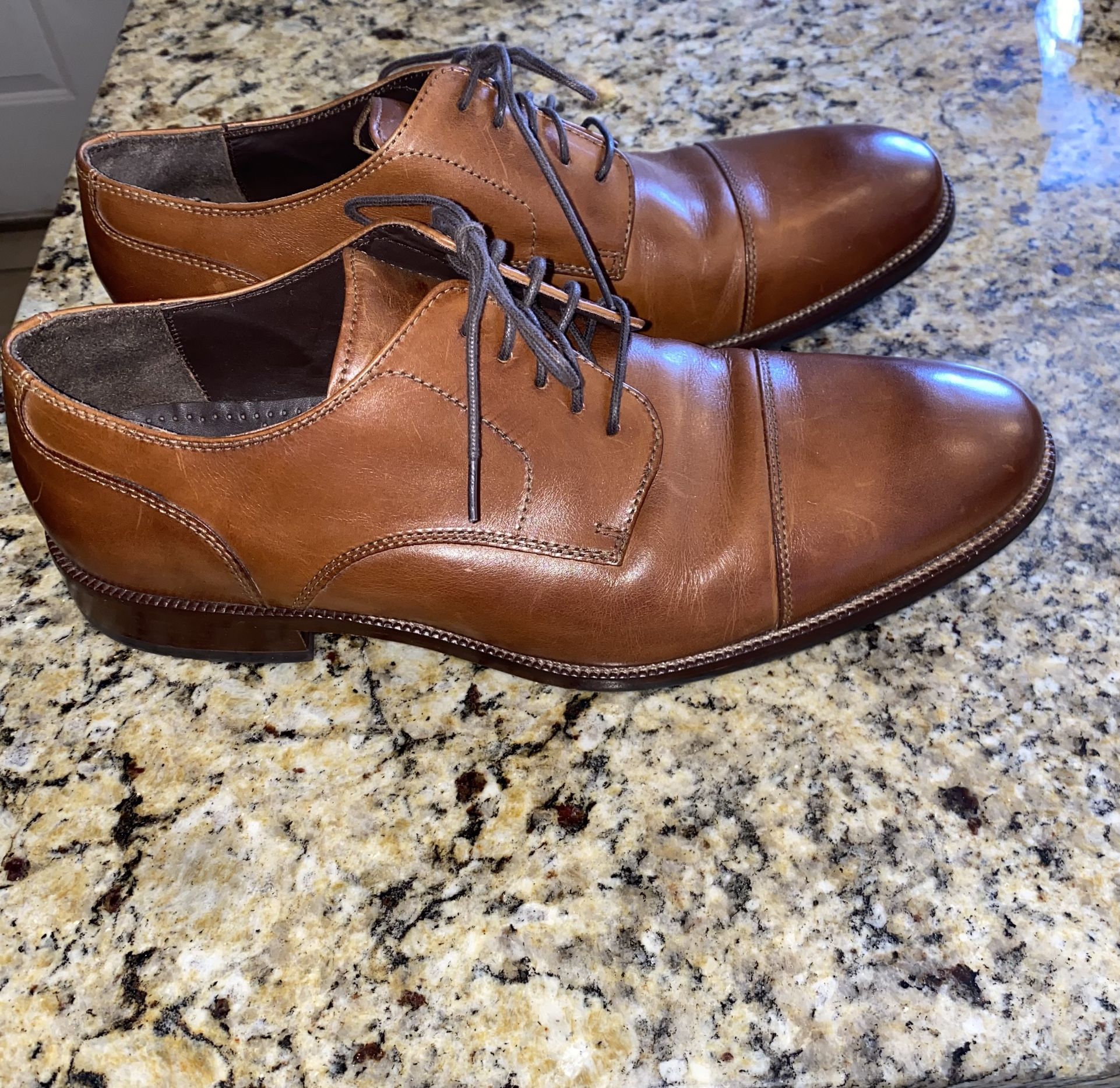 Cole Haan Benton II Cap Ox British Brown Leather Dress Shoes 