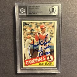 1985 Topps Traded J. Clark signed.BAS Authenticated Autograph. Negotiable 