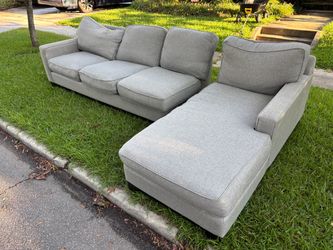 FREE - Gray Fabric Sectional Sofa with Chaise
