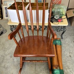 Solid Redwood Rocking Chair
