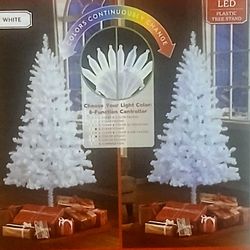 6.5 FT. PRE-LIT WHITE "MADISON" PINE WITH LED COLOR-CHANGING LIGHTS