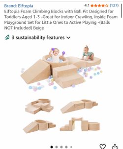Brand new : Foam Climbing Blocks with Ball Pit Designed