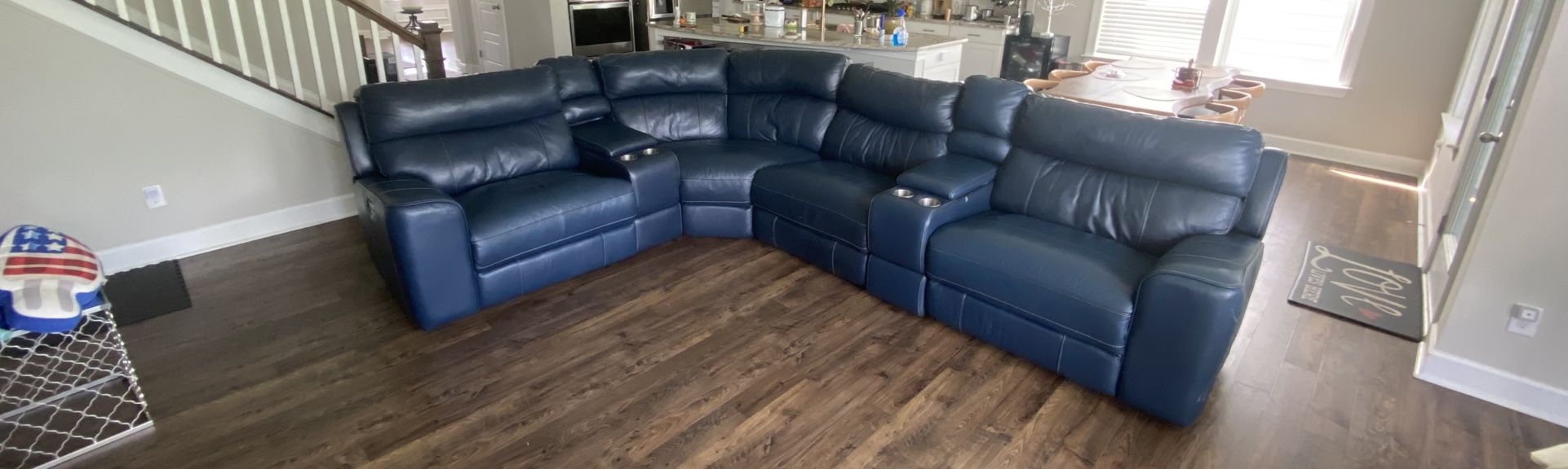 Leather Reclining Sectional Sofa