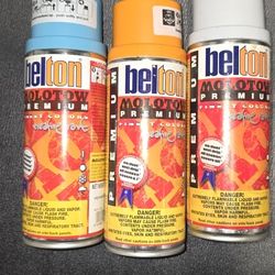 3 EARLY GERMAN OG BELTON MOLOTOW SPRAYPAINT SPRAY CANS GRAFFITI 