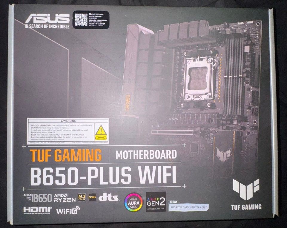 Asus B650plus Wifi Morherborad Brand New 