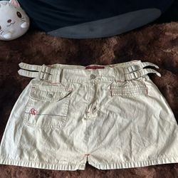 tan cargo skirt