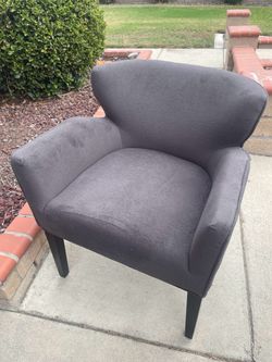 Gray Upholstered Accent Arm Chair