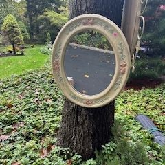 Wood Hand Carved  Mirror 