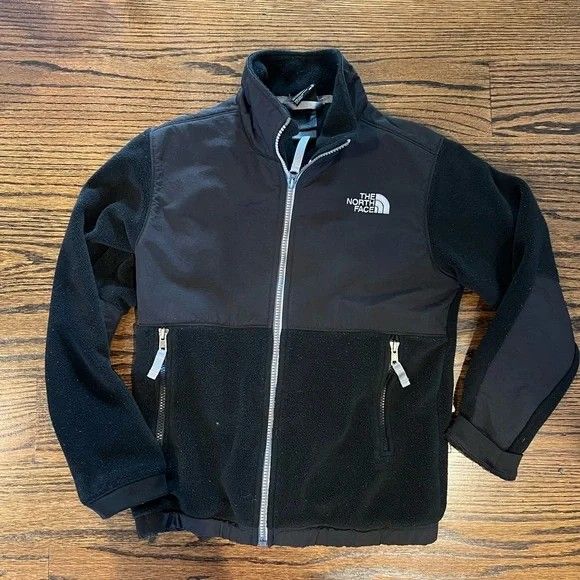 The North Face Black Fleece Full Zip Up Jacket Top Coat Kids Children's Size XXS Small Sweatshirt
