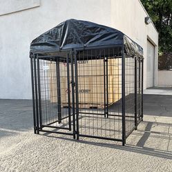$170 (New in box) Heavy duty kennel with cover dog cage crate pet playpen (4’l x 4’w x 4.5’h) 