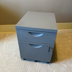 Metal 2-Drawer Filing Cabinet with Lock