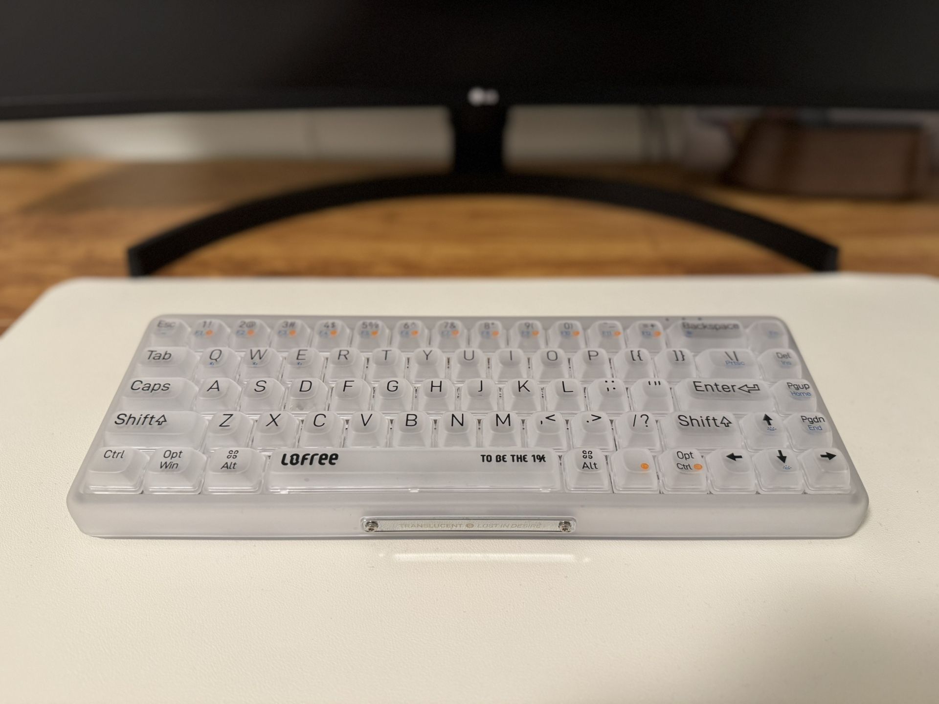 LOFREE 1% Misty Semi Transparent Frosted Mechanical Keyboard