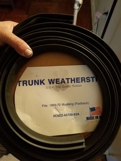 69 70 Mustang trunk weather stripping