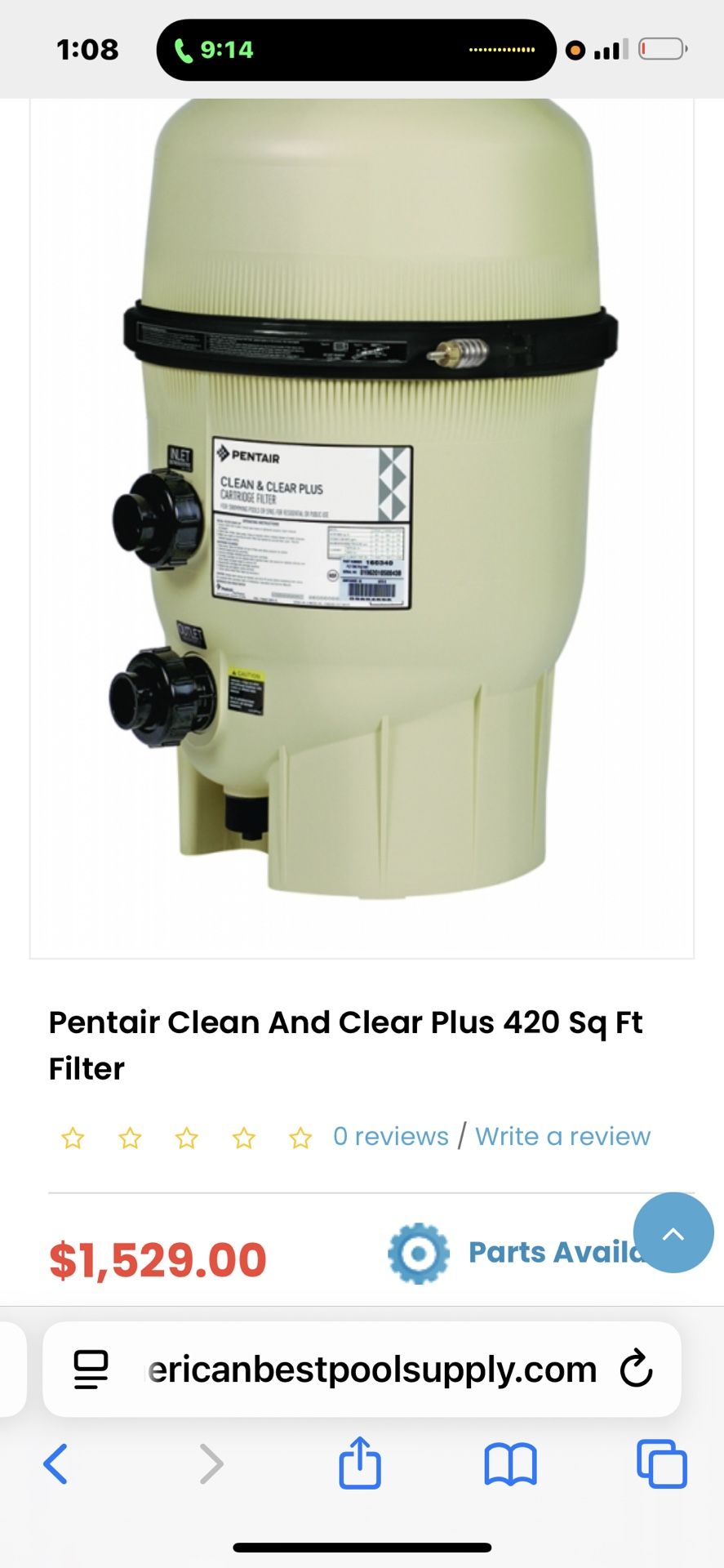 Pentair 420 Filter Tank With New Filters And Installation
