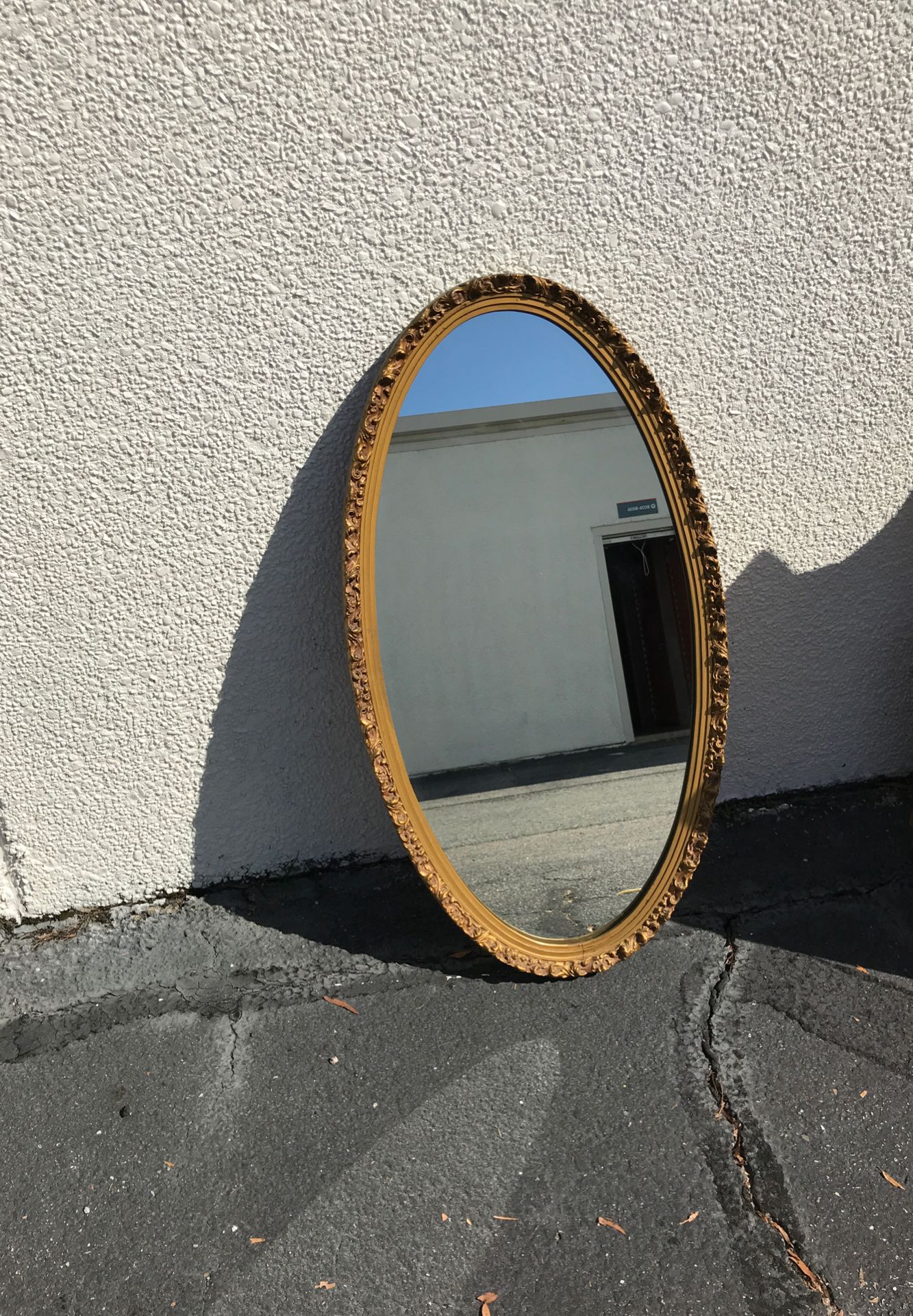 Old oval mirror
