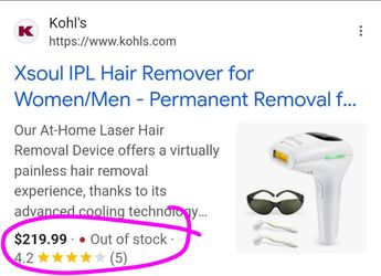 🏷️ Brand New XSOUL At-Home IPL Laser Hair Removal Device