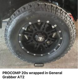 20” Procomp wheels with 35/1250/20 grabber AT 2 tires