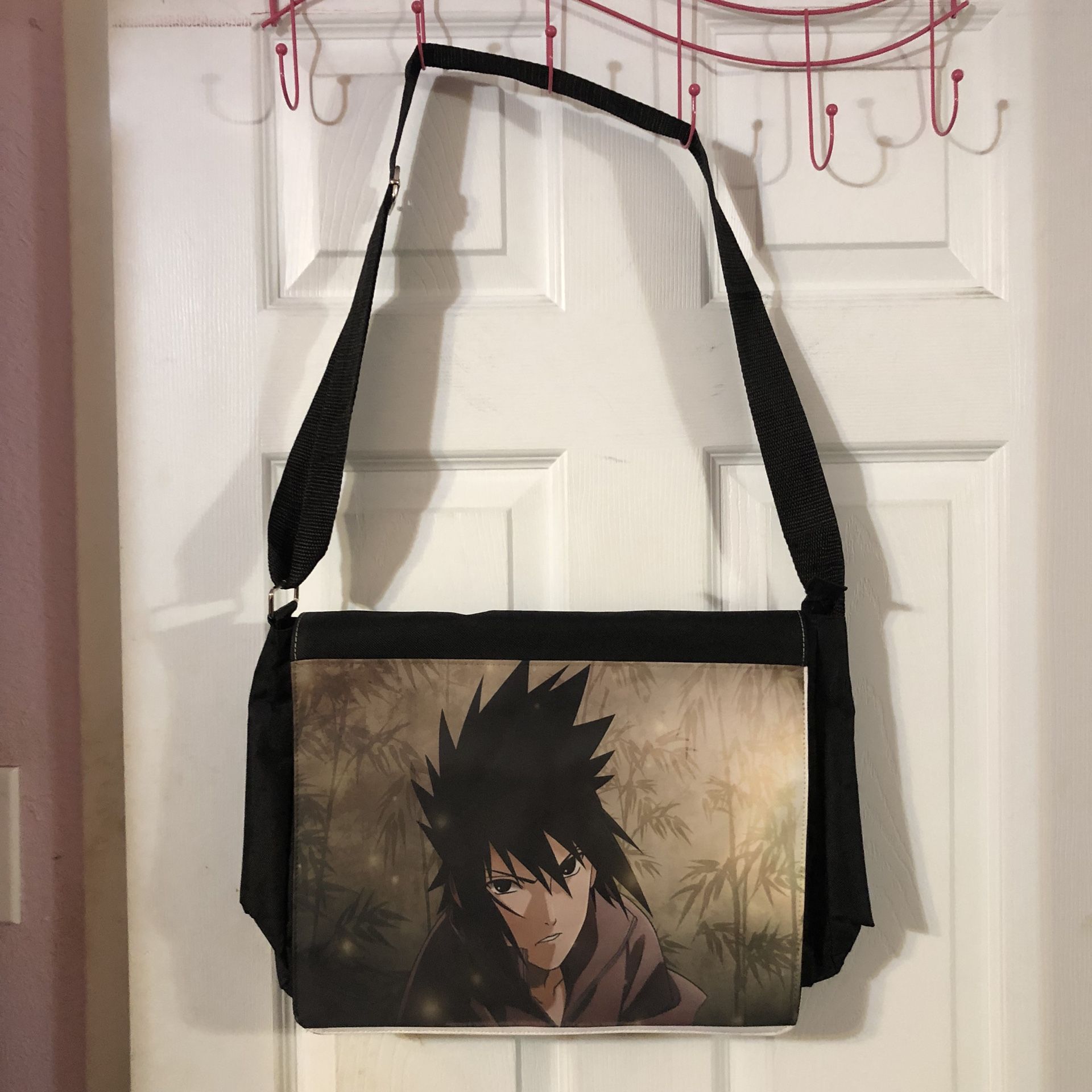 Anime Uzumaki Sasuke Canvas Messenger Shoulder Bag.  Brand New Never Used 