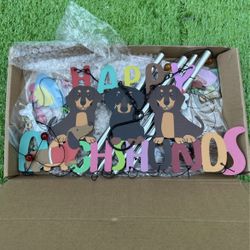 Brand New a dachshund-themed wind chime.