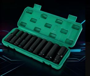 10 pcs 1/2 inch Deep impact socket set