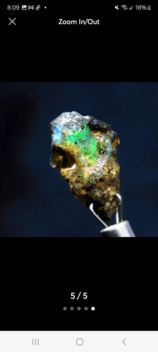 Natural 3.80 Ct Ethiopian Fire Opal Rough Raw Loose Crystal 16.5x5.5mm ♡