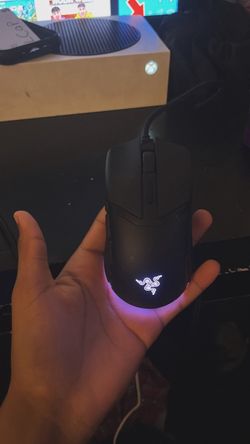 Razer Gaming Mouse with RGB Lighting and black razer mini keyboard